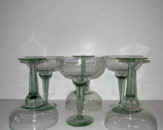 Crystal margarita stemware