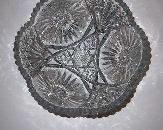 Top view of glass bowl