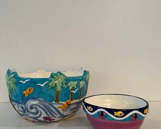 Summer Stock hand painted bowls