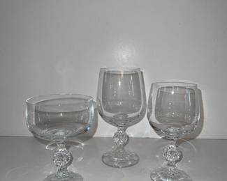 Bohemian Claudia crystal stemware