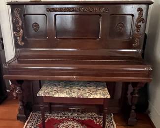 **PRE-SALE**                                                                                     
Early 1900s Conover Cabinet Grand Upright Piano w/Bench