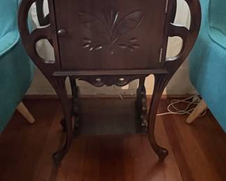 **PRE-SALE**                                                                                    
Hand Carved Cigar Box/Lamp Stand with Storage     26" Tall, 19" Long, 10" Wide