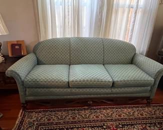 Beautiful Re-Upholstered Solid Wood Frame 1940s Sofa