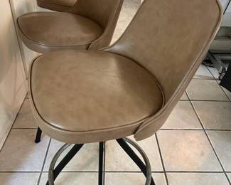 Vintage Vinyl Swivel Barstools