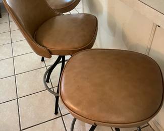 Vintage Vinyl Swivel Barstools