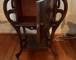 **PRE-SALE**                                                                                    
Hand Carved Cigar Box/Lamp Stand with Storage     26" Tall, 19" Long, 10" Wide