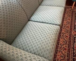 Beautiful Re-Upholstered Solid Wood Frame 1940s Sofa