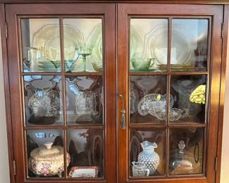 Antique Claw Foot Secretary Desk with Original Wavy Glass