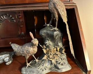 Chinese Bronze Peacock Sculpture