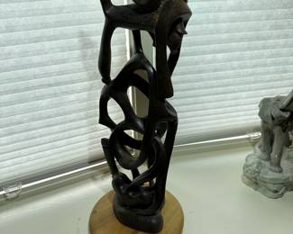 Hand Carved African Figural Statue