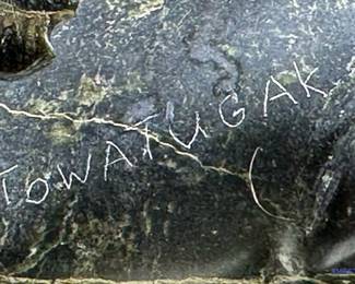 Hand Carved Stone Polar Bear by TOWATUGA SAGOUK