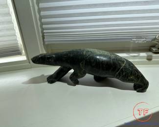 Hand Carved Stone Polar Bear by TOWATUGA SAGOUK