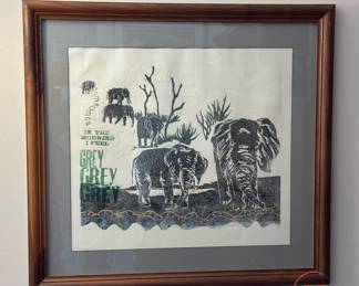 Original Pastel Elephant Artwork by AMY SADLE