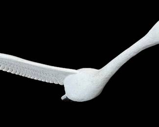 Original Hand Carved Flying Trumpeter Swan by PAUL A. JOHNSGARD