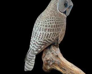 Original Hand Carved Great Gray Owl by PAUL A. JOHNSGARD