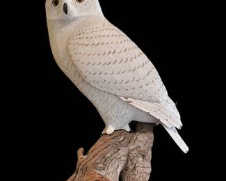 Original Hand Carved Snowy Owl by PAUL A. JOHNSGARD