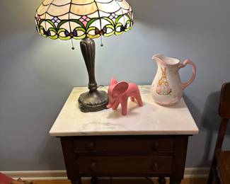Antique Marble Topped Side Table