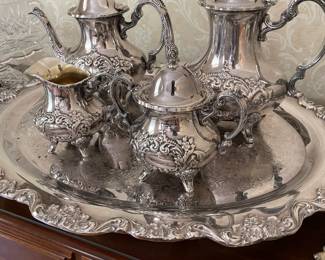 Silverplate tea service by Poole