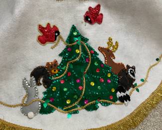 Handmade tree skirt