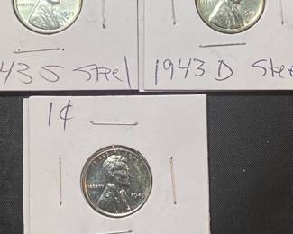 1943 1945 Steel Lincoln Pennies 