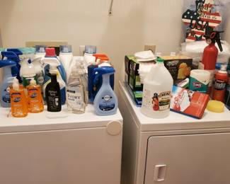 Washer and Dryer...Cleaning Products as well