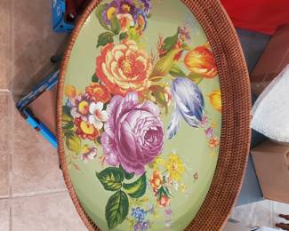 MacKenzie Childs Wicker Tray