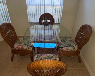 Kitchen Table with 4 Chairs.  5 Extra matching chairs availablem(2 Captain)