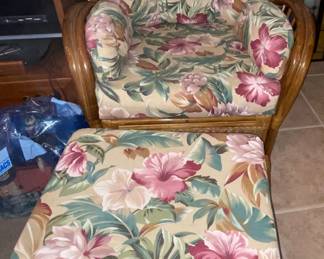 Matching chair and ottoman  (So Comfy)  2 available