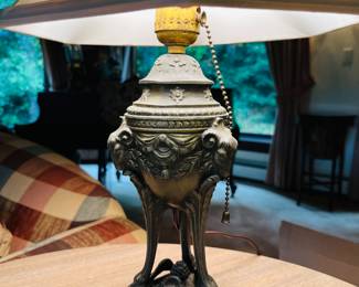 Antique figural lamp. 