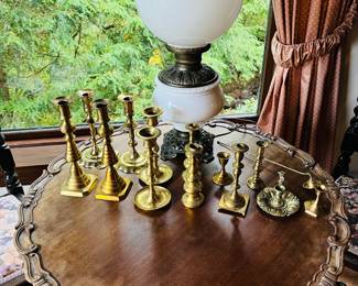 Scrolled edged table. 