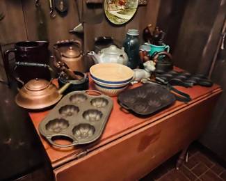 Antique molds and other antique primitives. 