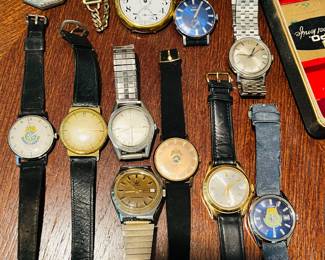 Collection of men’s vintage watches. 