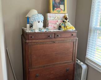 Antique two drawer, plenty of storage in this piece