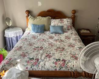 Large pine queen bed