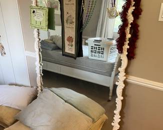 Now this floor mirror is amazing. And we have lots of pillows as well