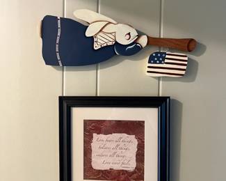 Wonderful pieces of wall art, on every wall of the home