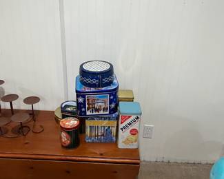 Again, vintage tin collectibles