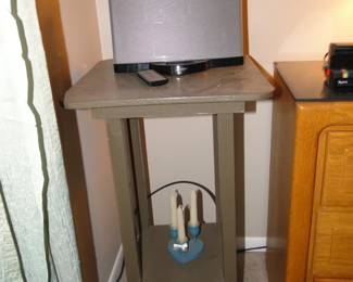 Tall, wood, painted table