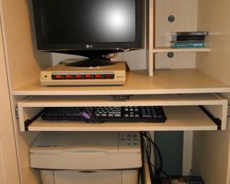 Suprise!!  that beautiful white tall cabinet, is a complete computer center