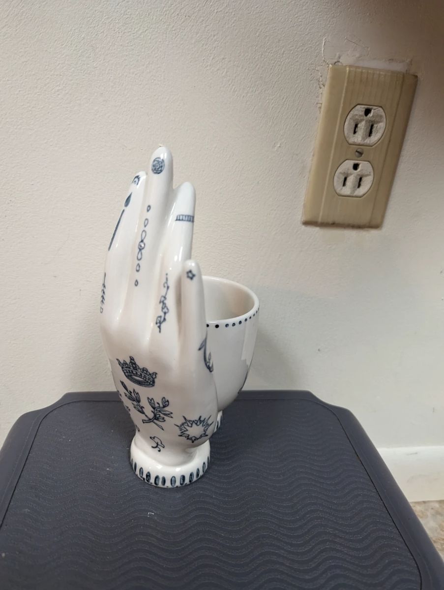 Anthropologie hand vase 