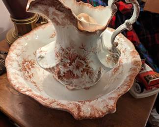 Pitcher and bowl, beautiful fall colors 