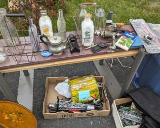 Awesome train sets, dairy bottles and crates available. Bottle caps too