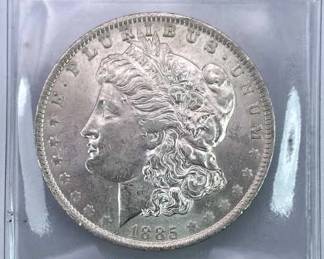 1885-O Morgan Silver Dollar, High Grade w/ Luster
