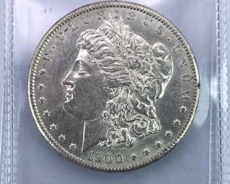 1900 Morgan Silver Dollar, High Grade w/ Luster
