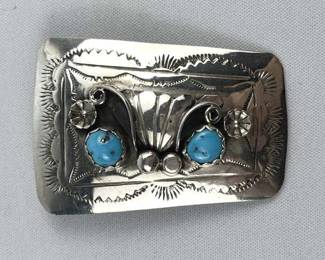 925 Silver Turquoise Bolo Tie Clasp