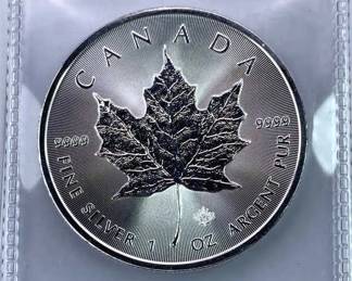 1oz 999 Silver 2021 Canada Maple Leaf