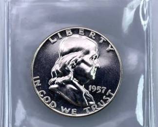 1957 Proof Franklin Half Dollar
