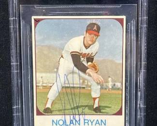 1975 Nolan Ryan Autograph, Hostess Card BGS