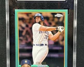Jose Abreu Serial #/199 Aqua Refractor SGC 9.5