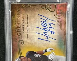 2015 Jose Abreu Gold #/25 Auto Topps Tribute PSA